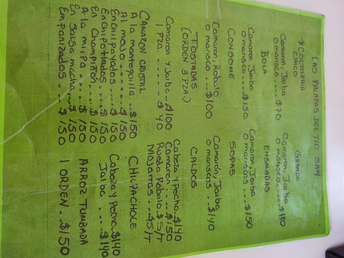 La Palapa del Tío San Menu - Image 3
